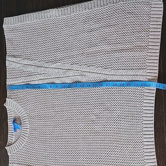 J. McLaughlin Katja Open Knit Poncho Sweater Cotton Wmns OS Beachy Boho Cottage - Picture 9 of 11